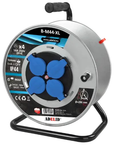  Przedłużacz bębnowy - Adelid B-M44-XL (50 m) - Wynajem